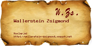 Wallerstein Zsigmond névjegykártya
